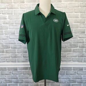 Nike NFL NY JETS Flex Polo On-Field Apparel Shirt Mens L Athletic Football
